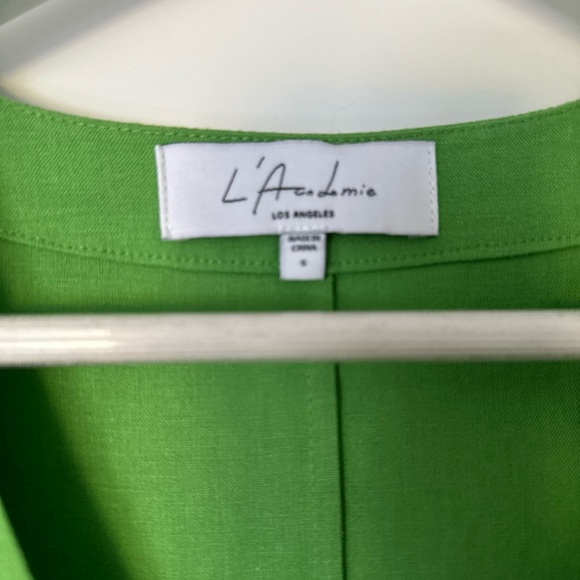 L'Academie The Janeiro Mini Dress in Lime - Picture 3 of 5